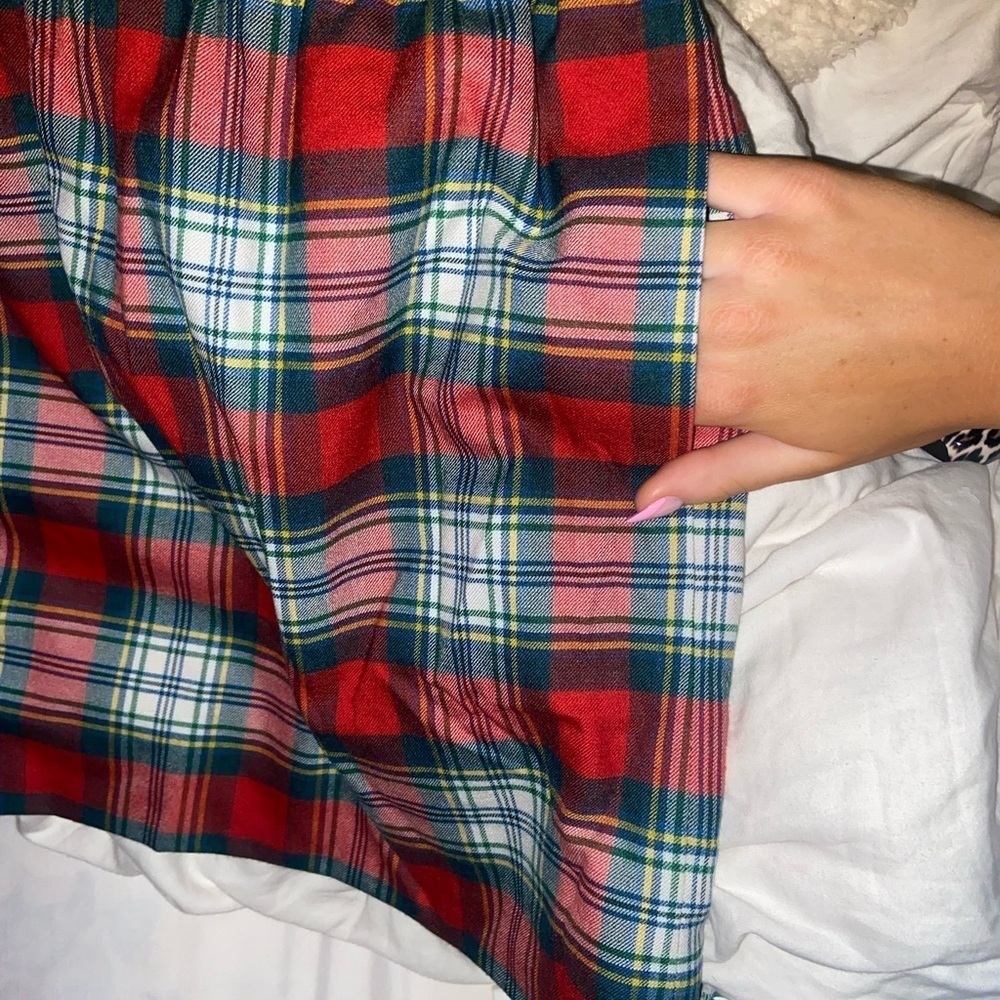 J. Crew Factory Wool Blend Classic Christmas Winter Holiday Plaid Print Size 00 - Picture 3 of 7